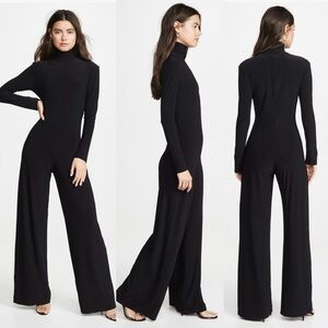 Norma Kamali Black Long Sleeve Turtleneck Jumpsuit